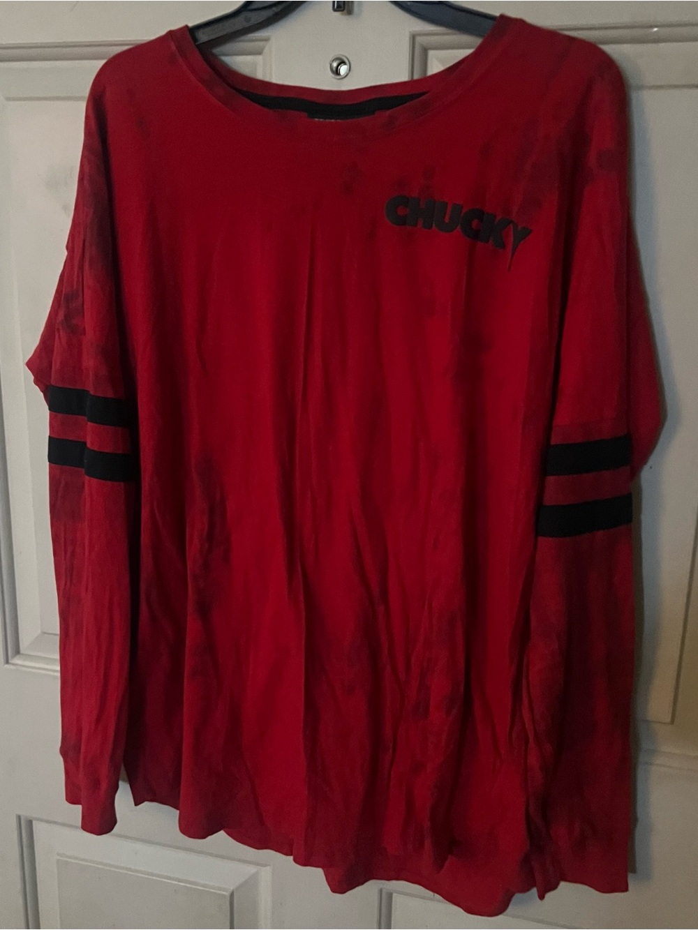 Hot Topic Child's Play Chucky "Friends 'To The End" Women's Size L Jersey Shirt